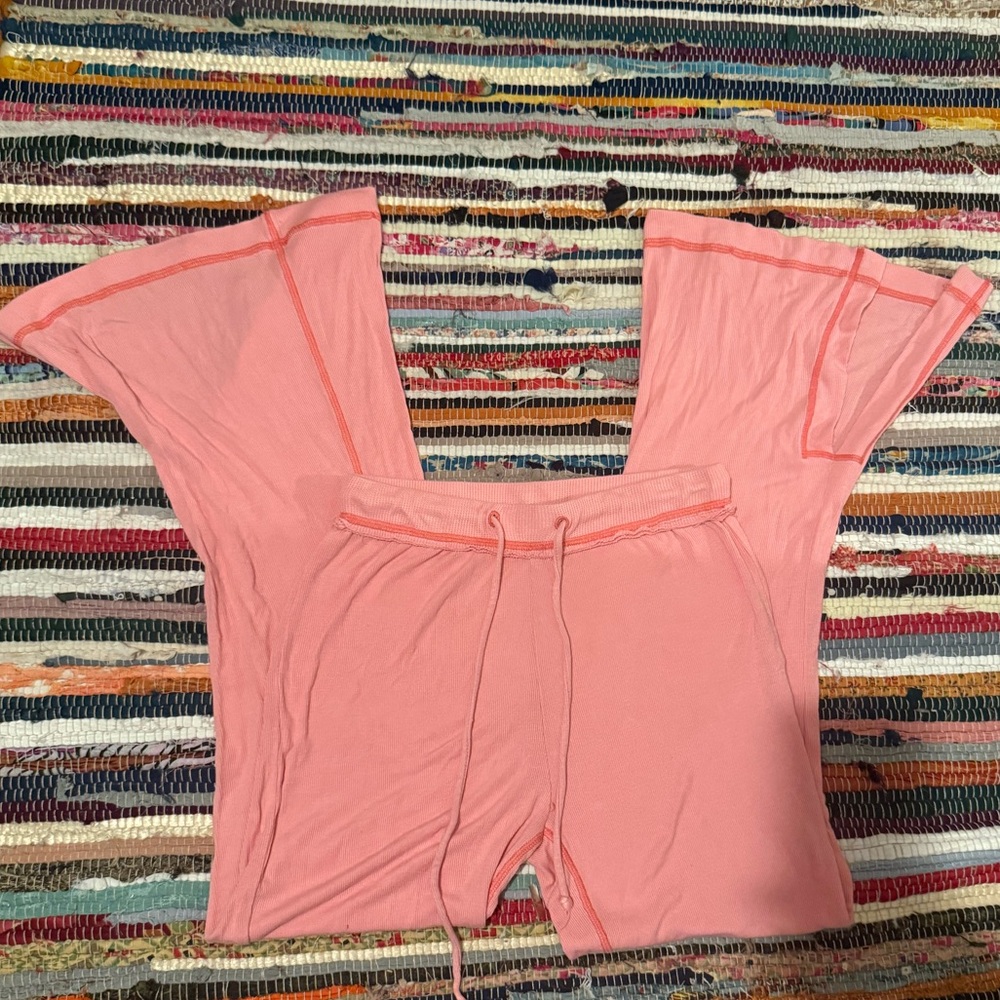 Urban Outfitters Coral Flared Sweatpants